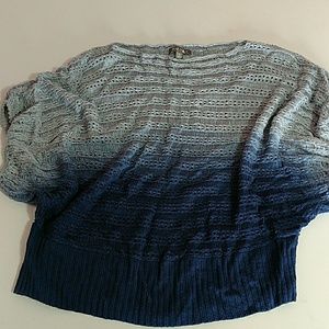 Roz and Ali XL Petite Sweater Navy Ombre